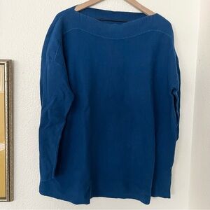 Lightweight blue cotton sweater